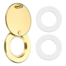 Door Peep Hole Cover, OD 1.18" ID 0.63" Viewer Cover, Round, Gold