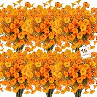 KüNstliche Blumen 16 StüCk Herbstdeko FüR Outdoor Und Innenbereich
