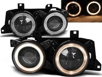 Scheinwerfer Angel Eyes FüR BMW 5Er E34 7Er E32 Bj. 1986-1995 Schwarz