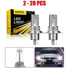 Auxito H4 9003 80000lm White Super Led High Headlight Bulb Low Beam Combo 2-20pc
