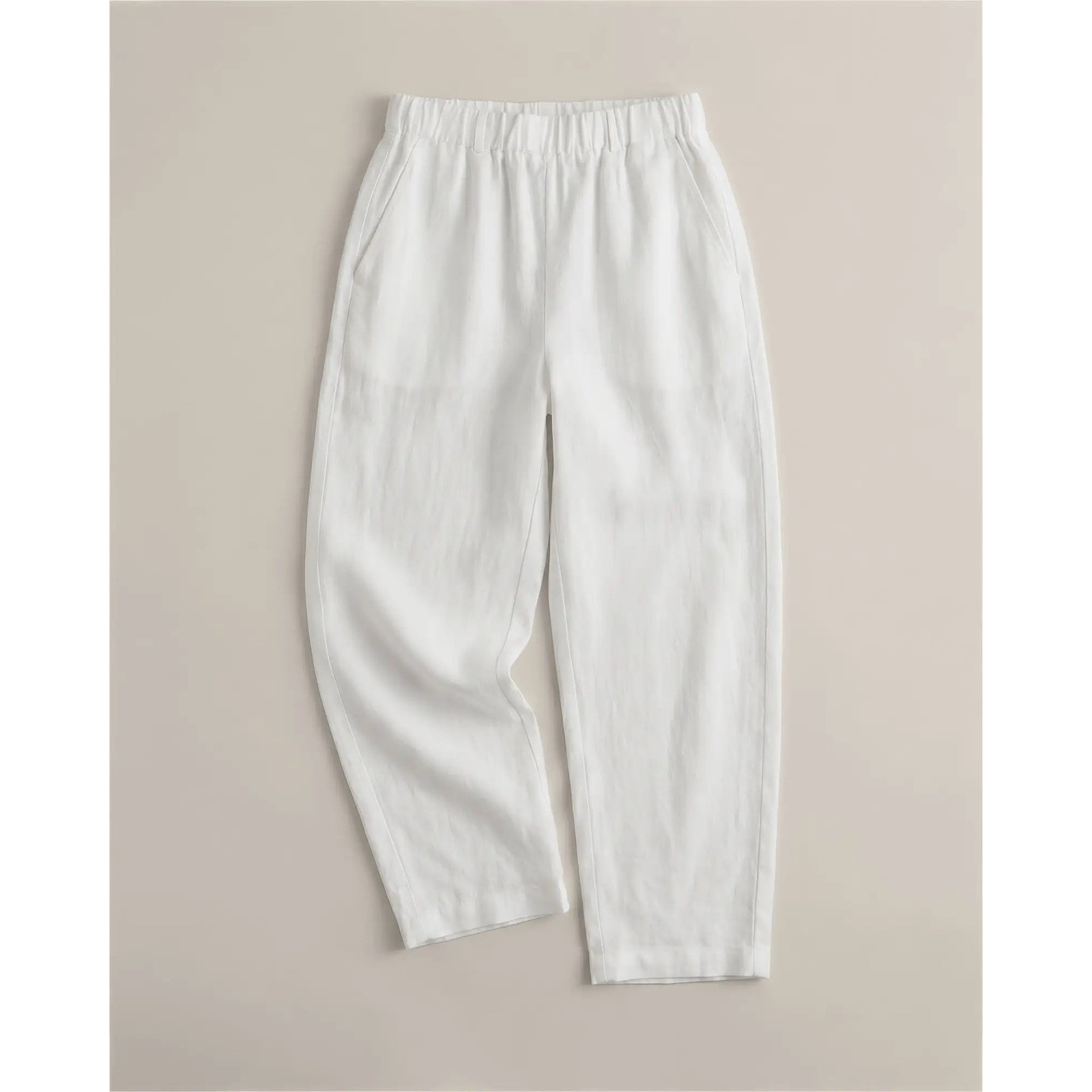 Quince Pants 100% European Linen Pull On NEW White 2X
