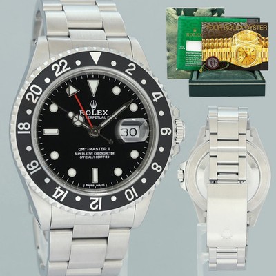 1993 MINT Rolex 16710 GMT-Master II Black Steel 40mm Watch Box