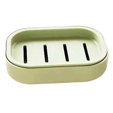 Double Layer Soap Dish Holder Plastic Drain Storage Box Bathroom Rack Plate