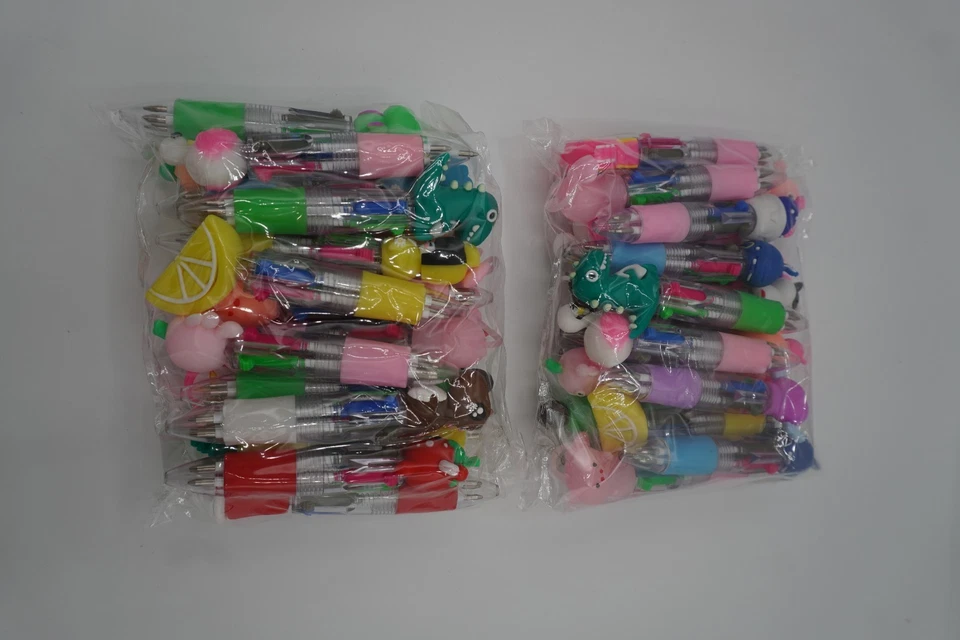 Bolsa de 2 (40 piezas) mini bolígrafos multicolores 4 en 1 - lindo regalo divertido para niños estudiantes Foto 2 de 3