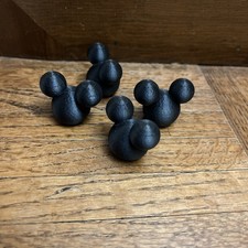  4 Mickey Disney Car Truck Van Tire Valve Stem Caps Plastic BLACK NEW 