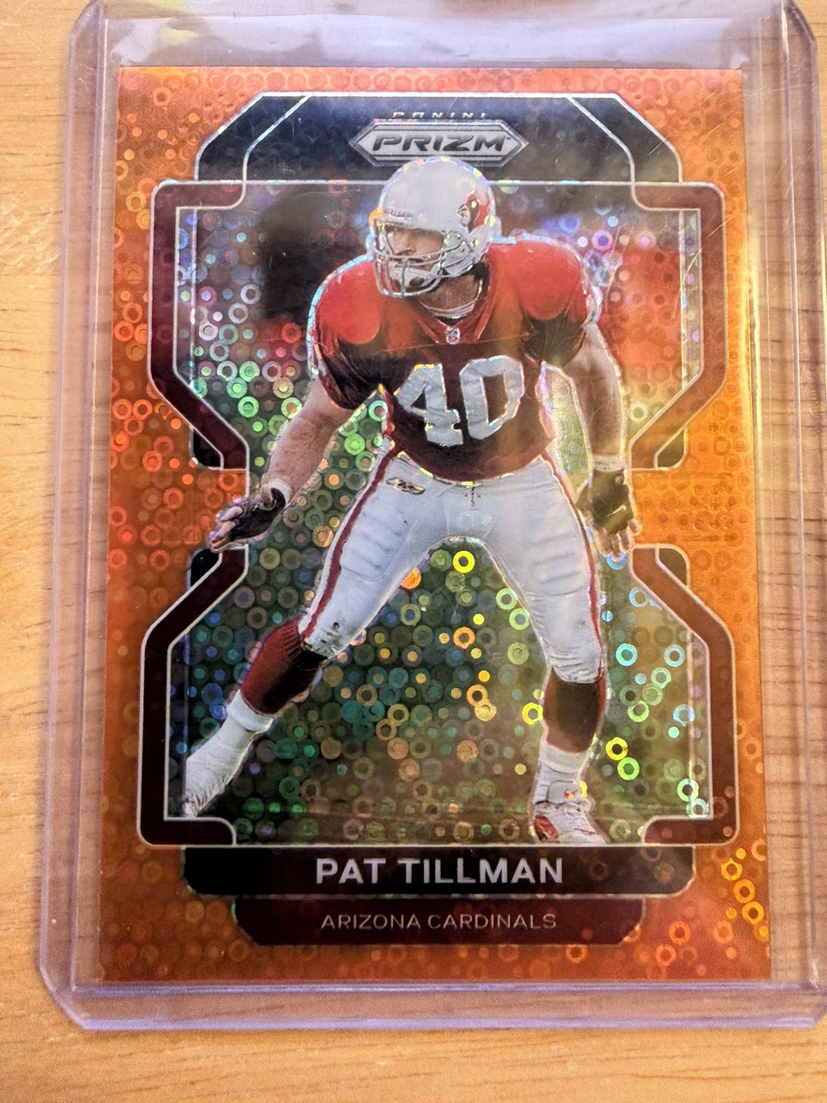2021 Panini Prizm Football #83 Pat Tillman Orange Disco Prizm