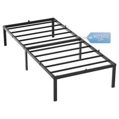 Einzelbett Gästebett Bettrahmen mit Lattenrost 90x 200cm Jugend Schlafzimmerbett - Bild 1 von 4