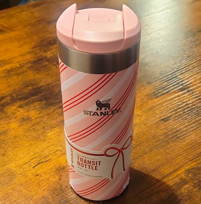 Stanley AeroLight Transit Bottle 16 oz Stainless Striped Pink/White Twist Lid