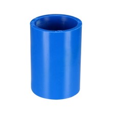 25mm Straight Metric PVC Pipe Fitting Coupling Adapter Connector Blue 5Pcs