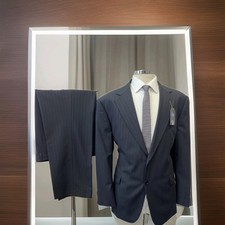 M&S Navy Stripe Pure Wool Lightweight 2 Piece Suit C44M W40 L31