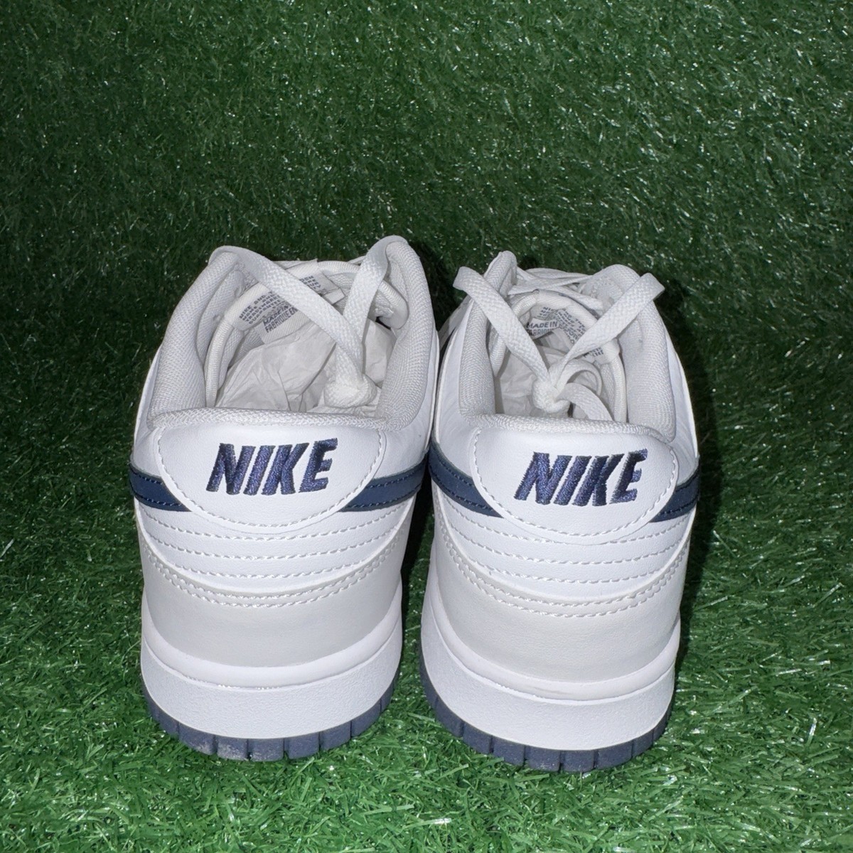 Nike Dunk Low White Midnight Navy Blue Size 9 DV0831-111 New No
