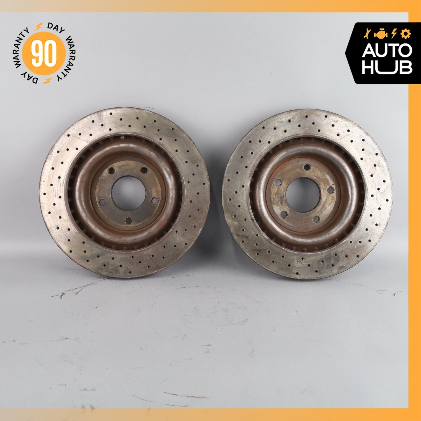 00-04 Aston Martin DB7 Front Brake Rotors Disc Left & Right Set OEM 38k