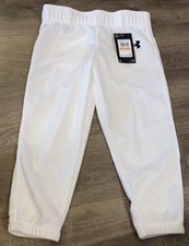 Baseball Pants Under Armour White Youth M Waist 24  Inseam 17  YM NEW Classic