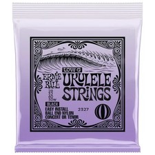Ernie Ball 2327 Concert or Tenor Low G Ukulele Strings, Ball End, Black