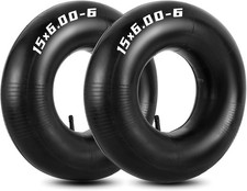 2 Pack 15x6 00 6 Inner Tubes with TR13 Valve Stem Lawn Mower Tire Replacement