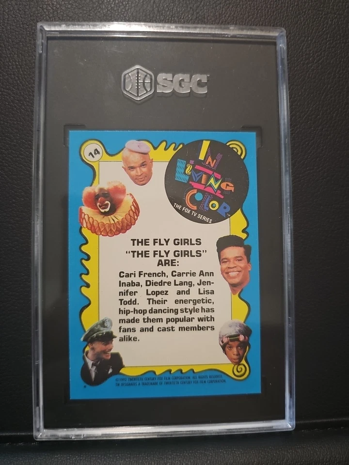 Jennifer Lopez Rookie RC 1992 Topps In Living Color #14 The Fly Girls SGC 9.5 - Image 2 of 3