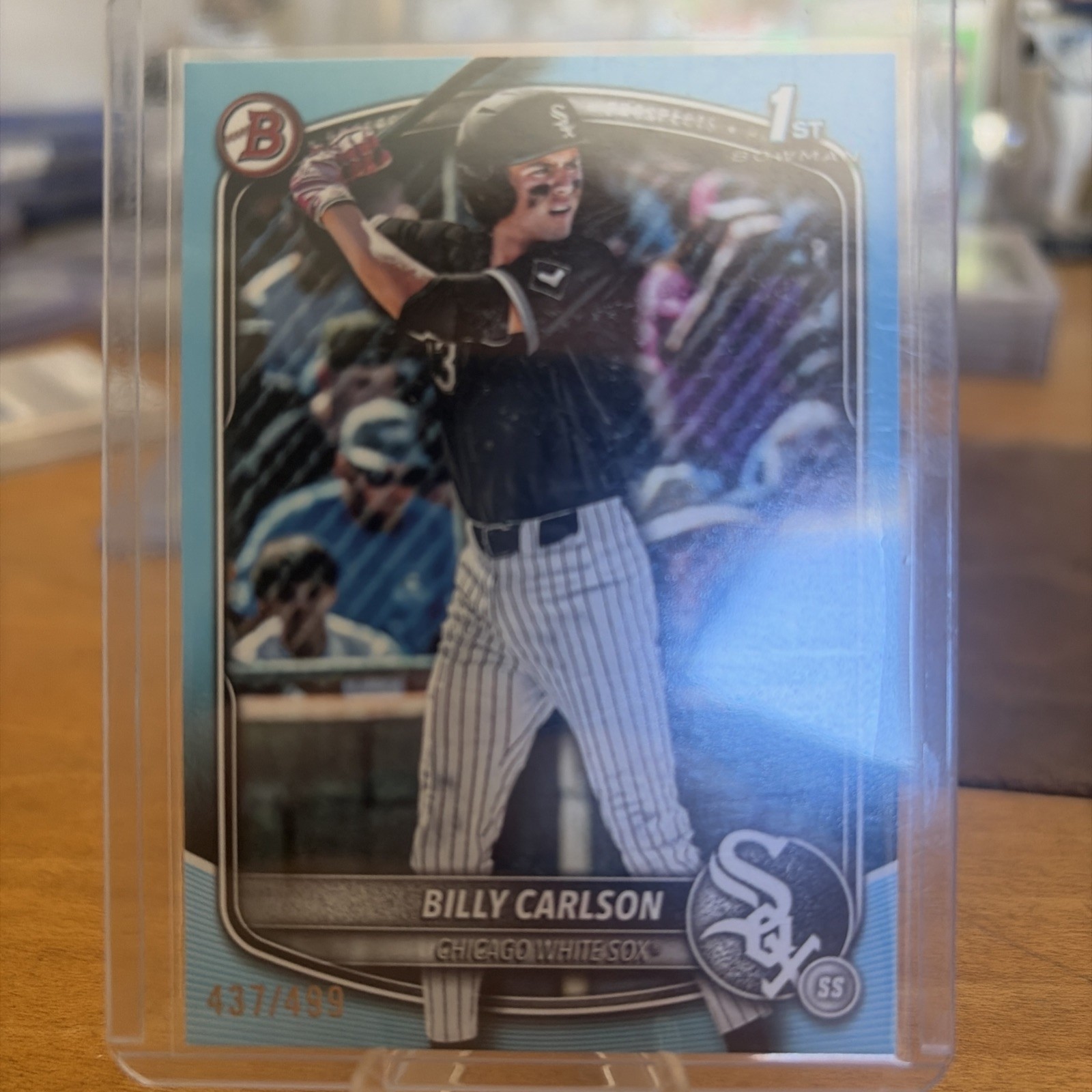 Billy Carlson 1st Bowman Sky Blue /499 2025 Bowman Draft BD-10 White Sox
