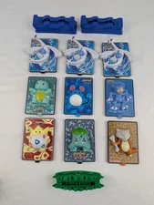 Pokemon 3D Power Action Cards 2000 Movie BK Meal Toys Lot of 9 and Card Holder