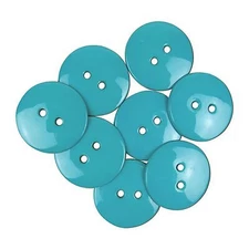 Spectrum Cool Crafting with 8 Buttons Turquoise 22mm 2 Hole 7/8 in. Flat