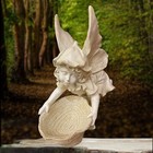 Vintage Garden Gate Designs Resin Angel Holding a Bird Feeder, 12 inches