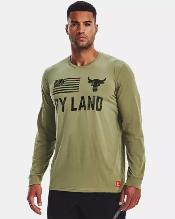 Under Armour Men's Project Rock Veterans Day L/S Shirt Olive Green Medium  $70