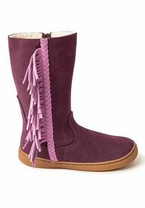 purple fringe boots
