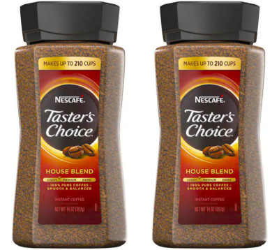 2X Nescafe Taster's Choice Instant Coffee House Blend, 14 OZ Each, Total 28 OZ