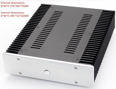 Power Amplifier Chassis DIY Full Aluminum Case DAC AMP Shell Size 260*70*310MM
