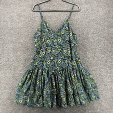 Japna Dress Womens XL Green Floral Babydoll Ruffle Fairy Cottage Boho Western