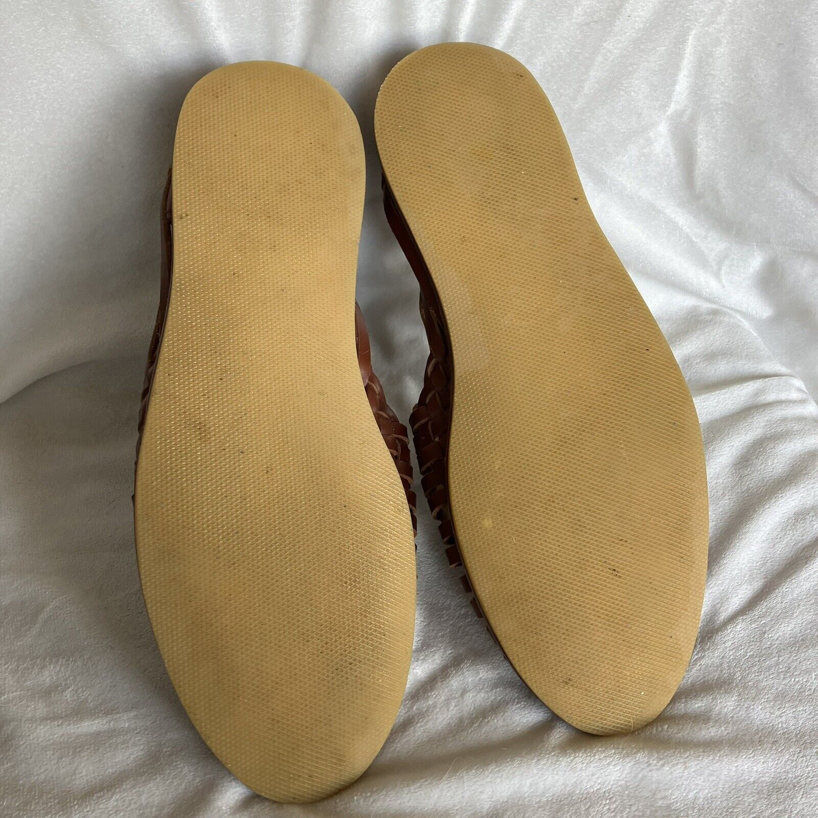 Nisolo Mens Brown Leather Huarache Woven Flat Loa… - image 5