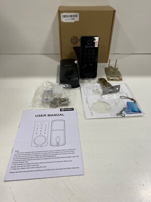 Olumat Black Fingerprint Easy To Install Keyless Smart Entry Door Lock (K2)