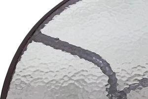 Dining Steel Furniture, Patio Rim Base Outdoor Table, round Garden and Elements