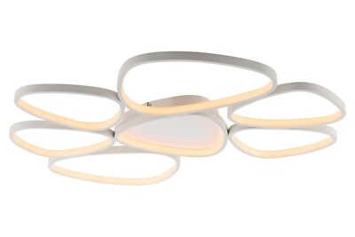Just Light. PEBBLES LED-Deckenlampe Deckenleuchte Dimmbar Weiß Kunststoff 92x70