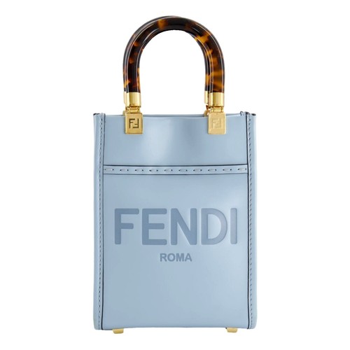 フェンディ レザー カン I ミニ リボン 2way バッグ 8MO381 Fendi Leather Kan I Mini Ribbon 2Way Bag 8Mo381 Women Blue