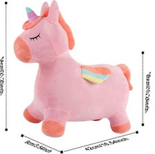 CHESNIEW Unicorn Bouncy Horse, Toddler Girl Bouncing Animal Plush Toy