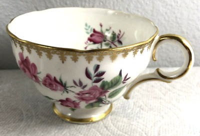 Adderley VTG Fine Bone China Teacup with Rose & Gold Accents