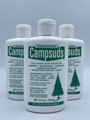 Sierra Dawn Campsuds 3 Pack Camping Camp Soap 4oz Concentrated Biodegradable