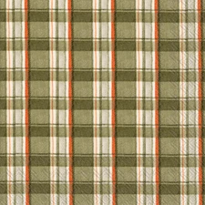 Boston International - 3-Ply 6.5" Lunch Napkins 20 Count - Green & Orange Plaid