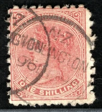NEW ZEALAND QV Stamp SG.226 1s Red-Brown *Wellington* 1896 CDS Used XBLUE149
