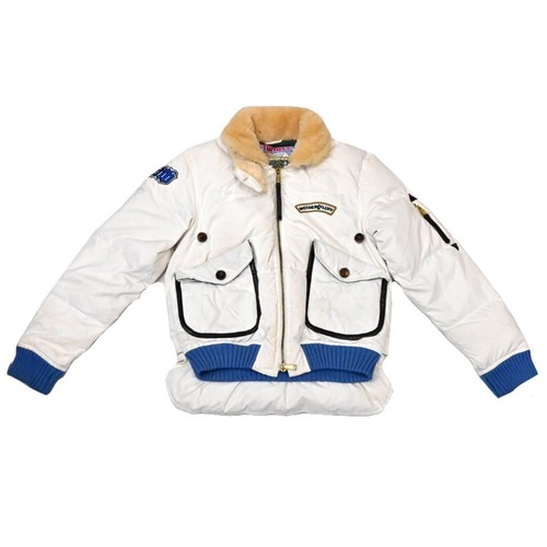 Dsquared down jacket Nylon Cotton White bule Model Twins From JAPAN Used