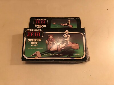 Star Wars Speeder Bike Fahrzeug mit Box Return of the Jedi Vintage Spielzeug