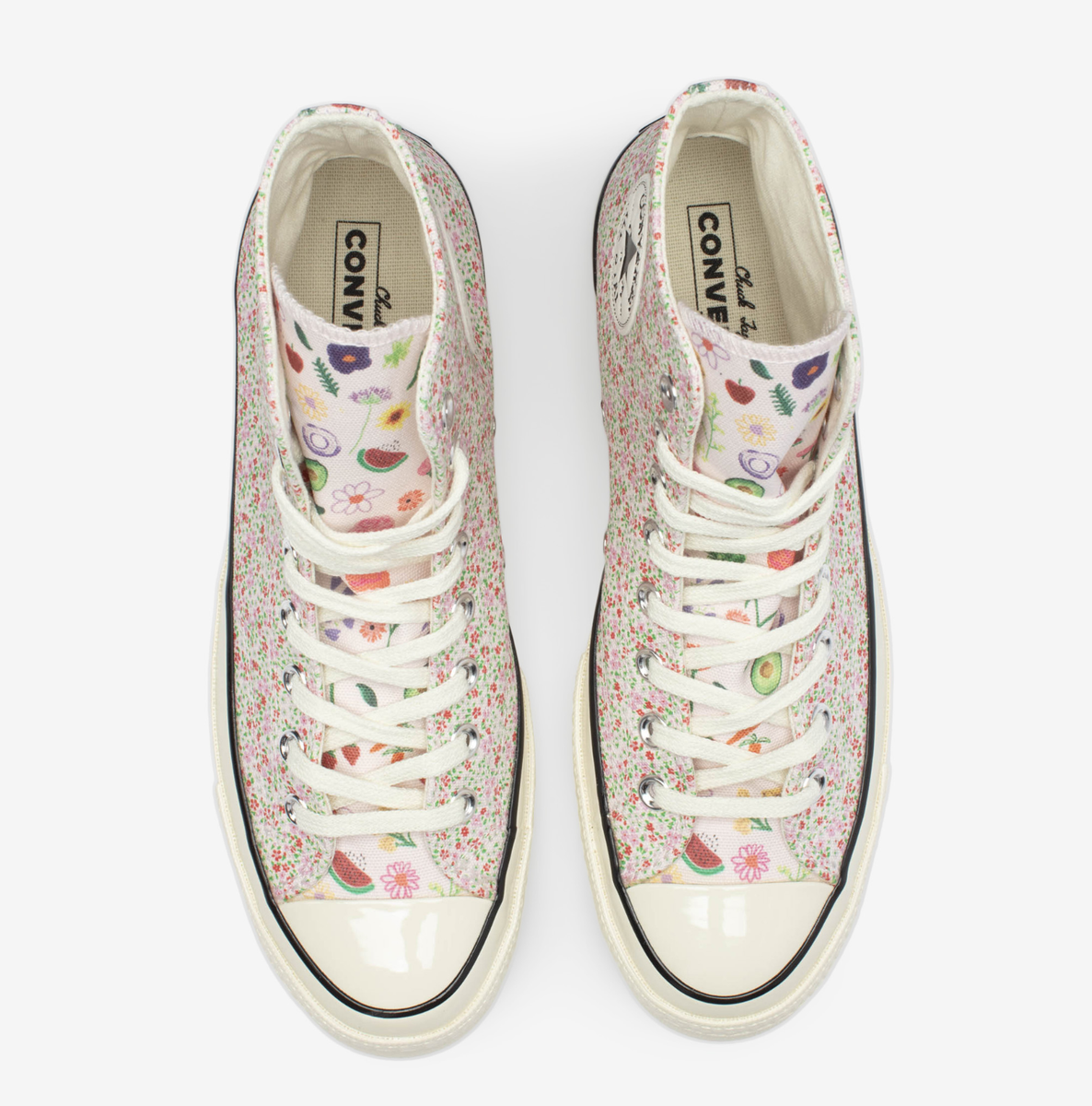Converse Chuck 70 Hi Top Canvas Trainers Fruits & Florals Decade