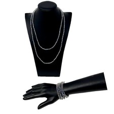 Multicolore Collana o Bracciale Cristallo Filo Lungo Elastico Donna 100cm C/20