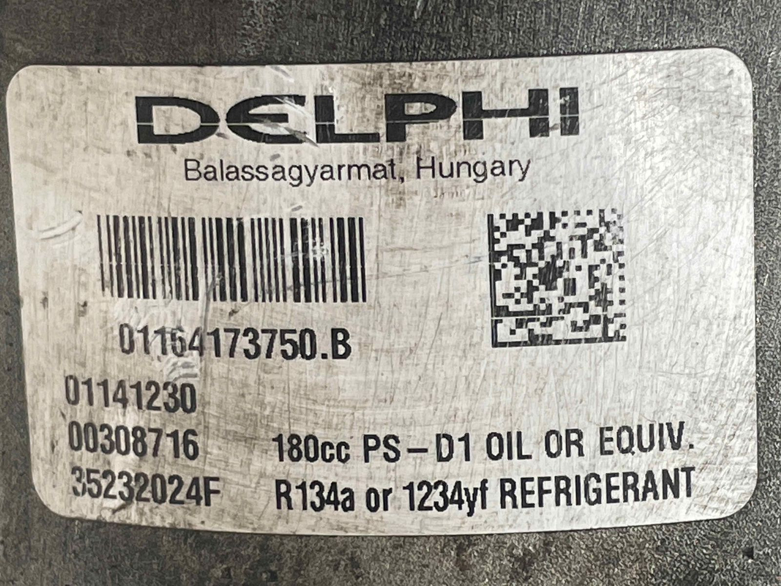 2014 Maserati Quattroporte A/C Air Compressor 59K Delphi 35232024F 01164173750
