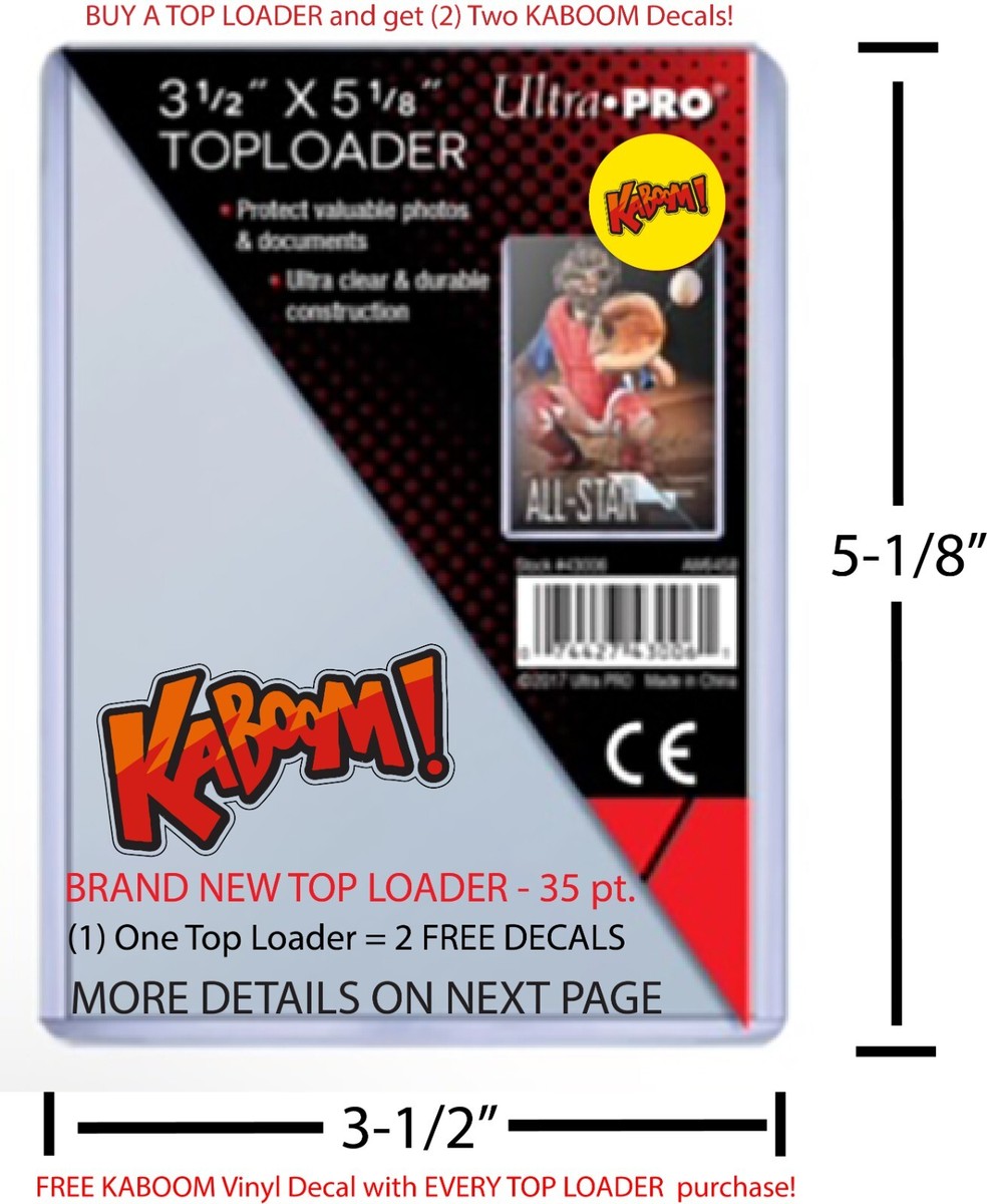 TOP LOADER STICKERS PANINI KABOOM Cards DONRUSS Cards FREE 2