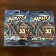    HASBRO NERF ELITE 2.0 50 DARTS  100 TOTAL  BRAND NEW    LOT OF 2