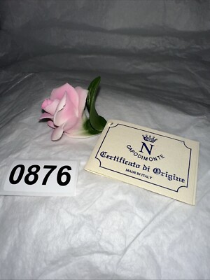 Napoleon Italy Rare Capodimonte Porcelain Flowers - Pink Colored