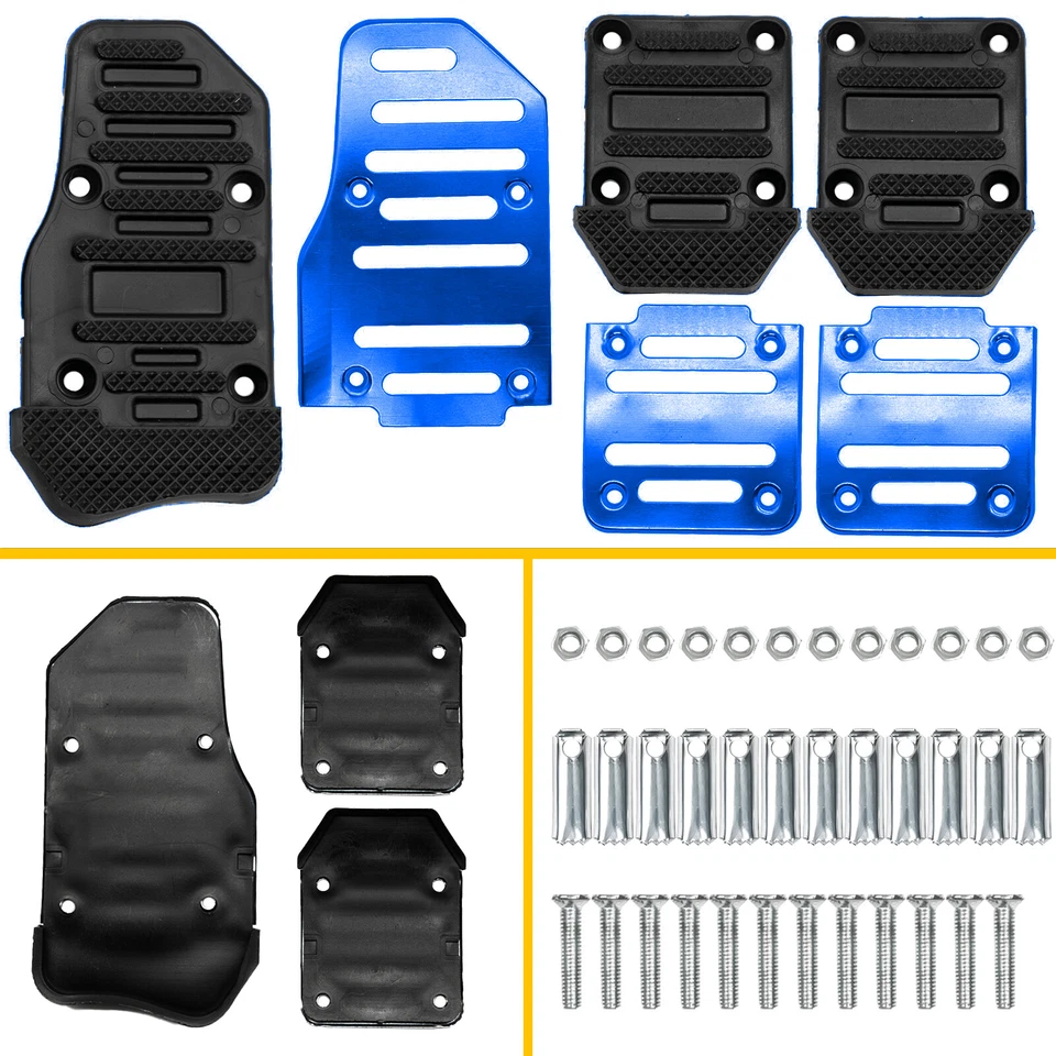 Clutch Accelerator Anti-slip Universal Brake Foot Pedal Pad Cover Manual Set Kit - Image 4 of 4