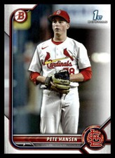 2022 Bowman Draft Pete Hansen #BD-128 St. Louis Cardinals