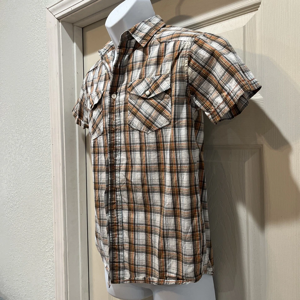 Boys Mossimo Short Sleeve Button Down Shirt Size Large Plaid - Image 3 of 4